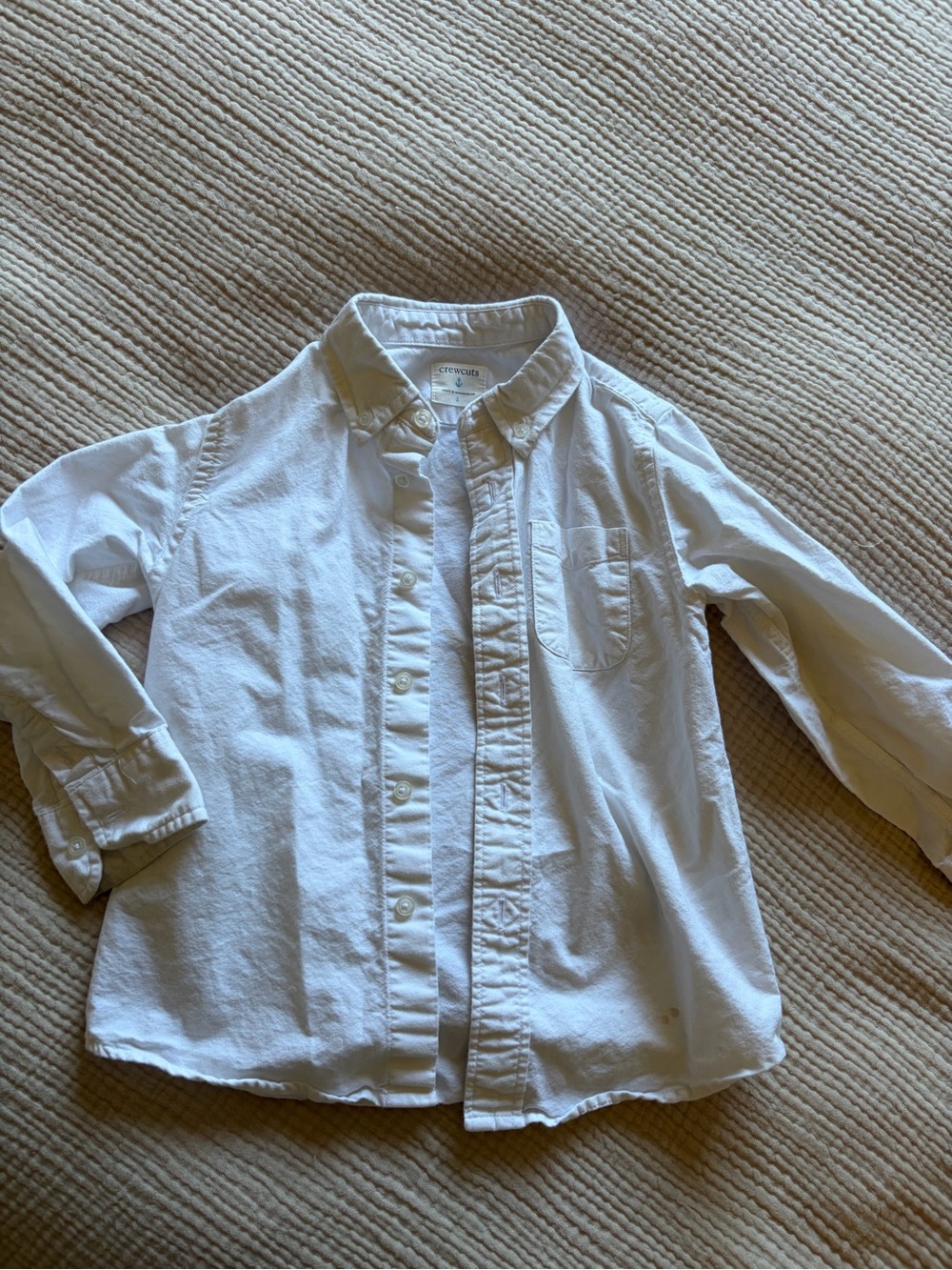 Crewcuts White Button-Down Shirt for Kids